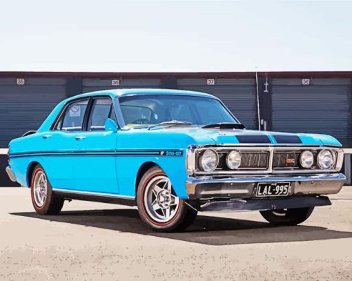 Blue Ford Falcon GTHO Diamond Painting