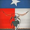 Texas Longhorn Flag Poster Diamond Painting