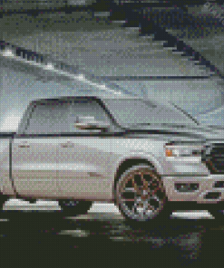 Grey Lowered Dodge Ram Diamond Painting