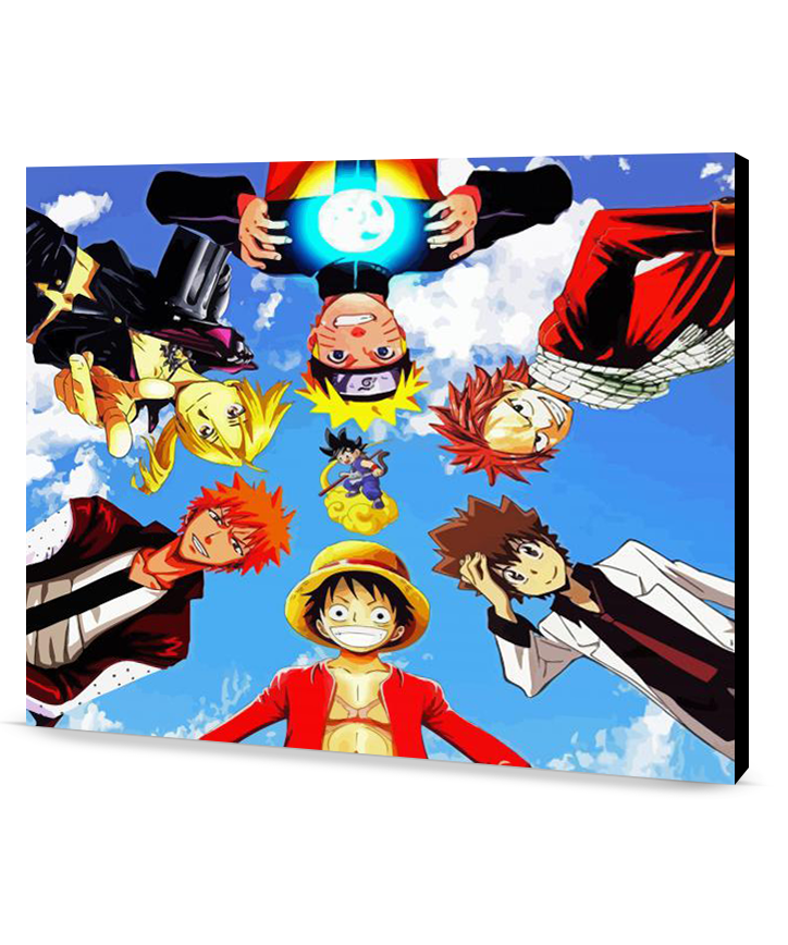 Anime characters easel